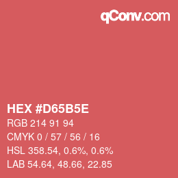 Código de color: HEX #D65B5E | qconv.com