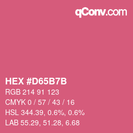 Color code: HEX #D65B7B | qconv.com
