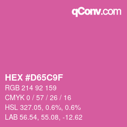 カラーコード: HEX #D65C9F | qconv.com