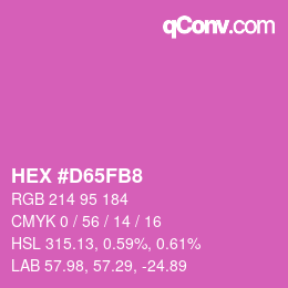 Color code: HEX #D65FB8 | qconv.com