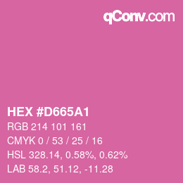 カラーコード: HEX #D665A1 | qconv.com