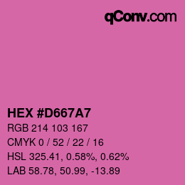 Color code: HEX #D667A7 | qconv.com