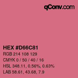 Color code: HEX #D66C81 | qconv.com