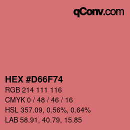 Color code: HEX #D66F74 | qconv.com