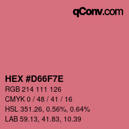 Color code: HEX #D66F7E | qconv.com