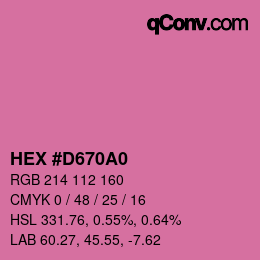 颜色代码: HEX #D670A0 | qconv.com