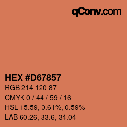 Color code: HEX #D67857 | qconv.com