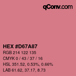 Color code: HEX #D67A87 | qconv.com