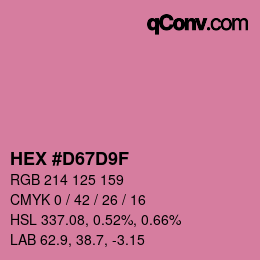 Color code: HEX #D67D9F | qconv.com