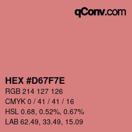 Color code: HEX #D67F7E | qconv.com