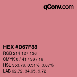 Color code: HEX #D67F88 | qconv.com