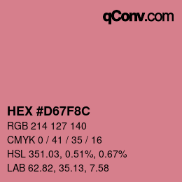 Color code: HEX #D67F8C | qconv.com