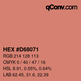 Color code: HEX #D68071 | qconv.com