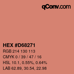 カラーコード: HEX #D68271 | qconv.com