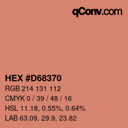 颜色代码: HEX #D68370 | qconv.com