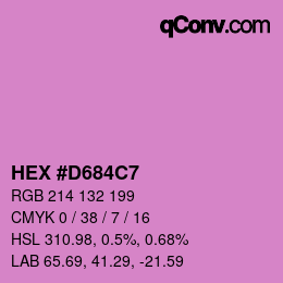 Color code: HEX #D684C7 | qconv.com