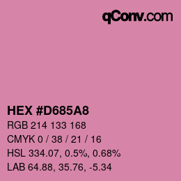 カラーコード: HEX #D685A8 | qconv.com