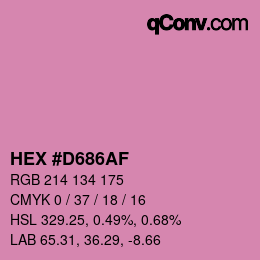 Color code: HEX #D686AF | qconv.com