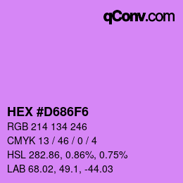 Color code: HEX #D686F6 | qconv.com