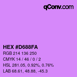 Color code: HEX #D688FA | qconv.com