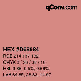 カラーコード: HEX #D68984 | qconv.com