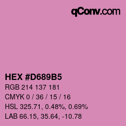 カラーコード: HEX #D689B5 | qconv.com
