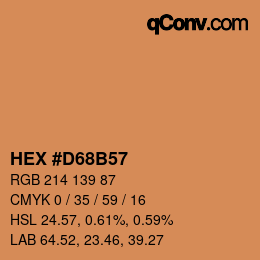 カラーコード: HEX #D68B57 | qconv.com