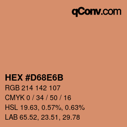 カラーコード: HEX #D68E6B | qconv.com
