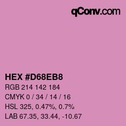 Color code: HEX #D68EB8 | qconv.com