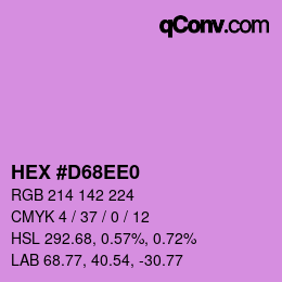 Color code: HEX #D68EE0 | qconv.com