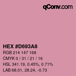 Color code: HEX #D693A8 | qconv.com