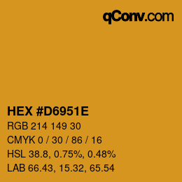 Color code: HEX #D6951E | qconv.com