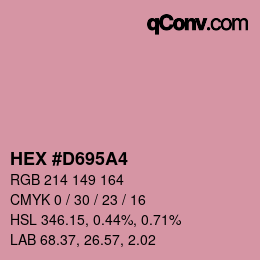 カラーコード: HEX #D695A4 | qconv.com