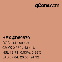 Color code: HEX #D69679 | qconv.com