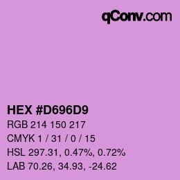 Color code: HEX #D696D9 | qconv.com