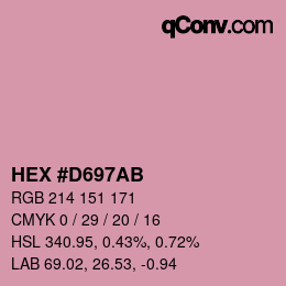 Color code: HEX #D697AB | qconv.com