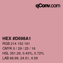 Color code: HEX #D698A1 | qconv.com
