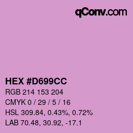 Código de color: HEX #D699CC | qconv.com