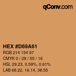 Color code: HEX #D69A61 | qconv.com