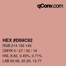 Color code: HEX #D69C92 | qconv.com