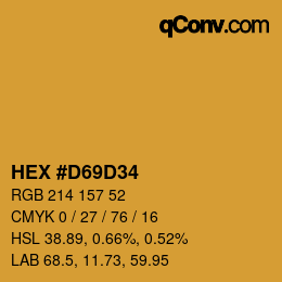 颜色代码: HEX #D69D34 | qconv.com