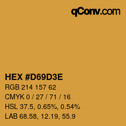 Color code: HEX #D69D3E | qconv.com