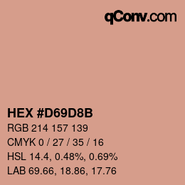 Farbcode: HEX #D69D8B | qconv.com