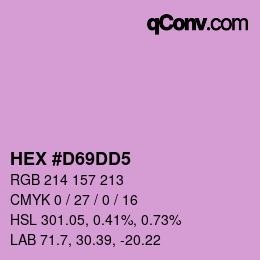 Color code: HEX #D69DD5 | qconv.com