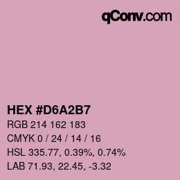 カラーコード: HEX #D6A2B7 | qconv.com
