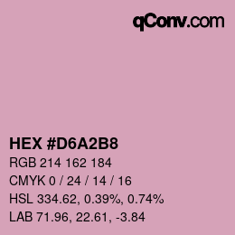 カラーコード: HEX #D6A2B8 | qconv.com