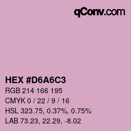 Color code: HEX #D6A6C3 | qconv.com