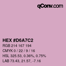 カラーコード: HEX #D6A7C2 | qconv.com