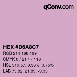 Color code: HEX #D6A8C7 | qconv.com