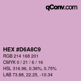 Color code: HEX #D6A8C9 | qconv.com